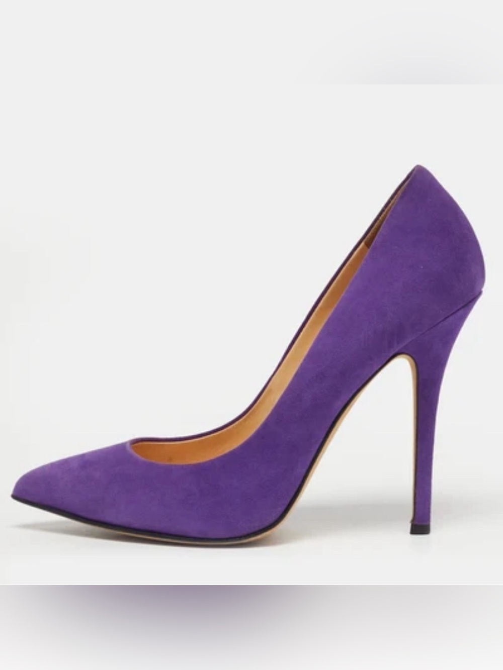 Ralph Lauren Purple Label Purple Suede Pointed Toe Stiletto